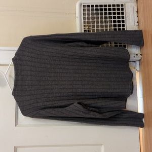 Mock Neck Thin Gray Sweater